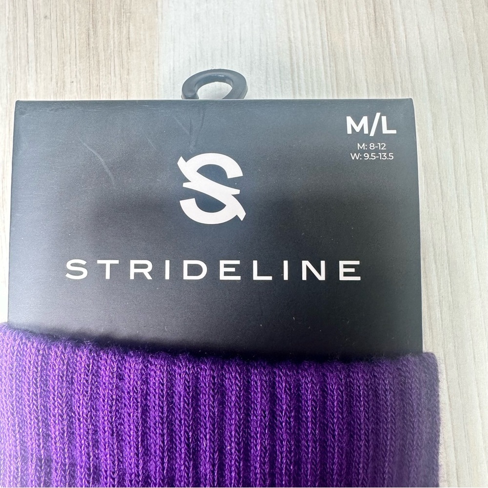 Strideline NFL Minnesota Vikings (2-SET) Premium Knit Crew Socks w/Team Logo M/L - Picture 4 of 7
